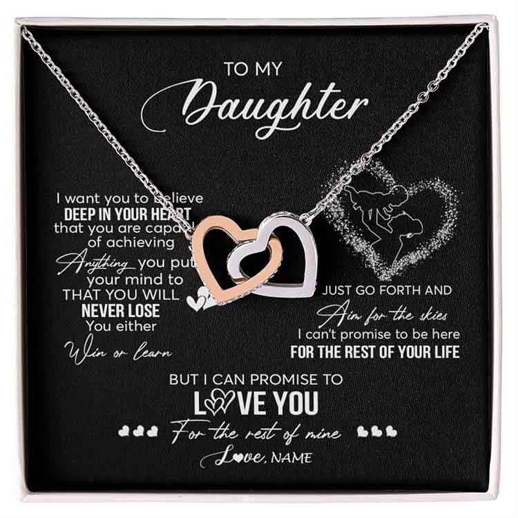 Necklace With Personalized Message – Mom To My Daughter I Can Promise To Love You